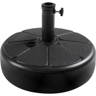Pied De Parasol à Remplir D'eau 22 L Ou Du Sable Base De Parasol Pour Extérieur, Noir