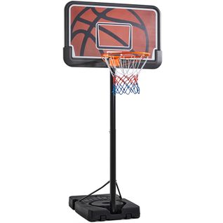 Panier De Basket-ball Sur Pied Réglable En Hauteur Avec Base Remplissable, Noir/orange