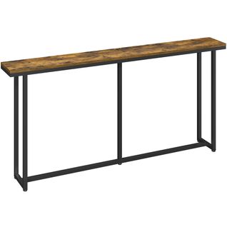 Table Console Longue Moderne Meuble D'entrée Allongée En Bois, Marron Rustique