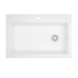 Evier Granit Turtl Largus Blanc 1 Bac XL 840x560