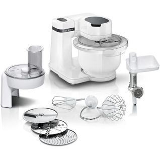 Robot Pâtissier  Serie 2 - 700 W - 4 Vitesses - 3,8 L - 3 Disques - Hachoir à Viande - Blanc