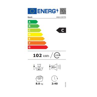 Seche-linge - Pompe à Chaleur -  Série 6 - Wqg133dtfr - 8 Kg - Induction - 60Cm - Classe C - Blanc