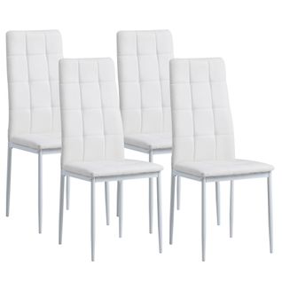 Chaises De Salle à Manger Rimini, Lot De 4 Blanc