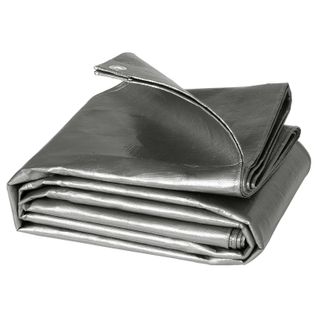 Bâche De Protection En Polyéthylène. Bâche D’extérieur 180g/m2. 3x5 M. Gris
