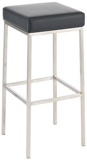 Tabouret De Bar Montréal 80 Noir /acier Inoxydable