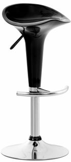 Tabouret De Bar Saddle Avec Assise En P^lastique Pied En Métal Noir