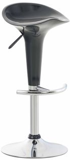 Tabouret De Bar Saddle Avec Assise En P^lastique Pied En Métal Gris