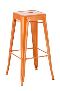 Tabouret De Bar 100% En Métal Joshua Orange