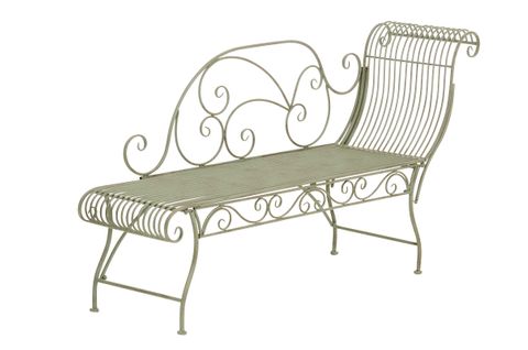 Banquette De Jardin Karma En Fer Forgé Vert Antique