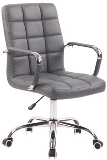 Fauteuil De Bureau Deli En Similicuir Gris