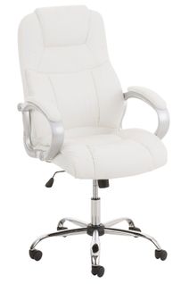 Fauteuil De Bureau Big Apoll Similicuir Blanc