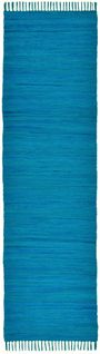 Tapis Réversible En Coton Happy Cotton 70x250 Cm - Turquoise
