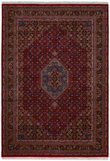 Tapis D'orient Noué à La Main Benares 170x240 Cm - Rouge