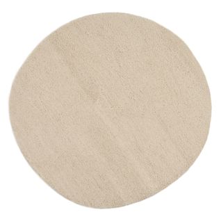 Tapis Berbère Original En Laine Hadj Diam 150 Cm - Blanc