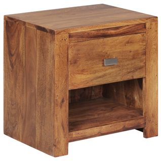 Table De Chevet Bois Massif 40x40x30 Cm Table De Nuit Table D'appoint