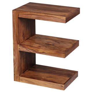 Table D'appoint Bois Massif 45x60x30 Cm Bout De Canapé Table De Salon Sheesham