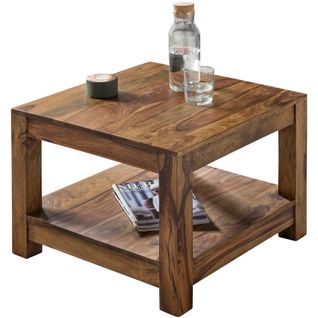 Table Basse Bois Massif 60x45x60 Cm Table D'appoint Table De Salon Design Sheesham