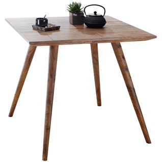 Table De Salle à Manger Bois Massif Table De Cuisine Sheesham Petit 80 Cm