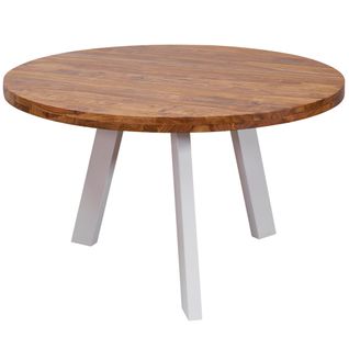 Table De Salle à Manger Cuisine 130 Cm Bois Massif Petite Ronde Moderne