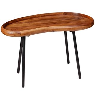 Table Basse Bois Massif Sheesham / Métal Table D'appoint Table De Salon