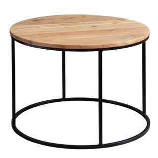 Table Basse Bois Massif 60x43x60 Cm Table De Salon Table Basse Table Ronde