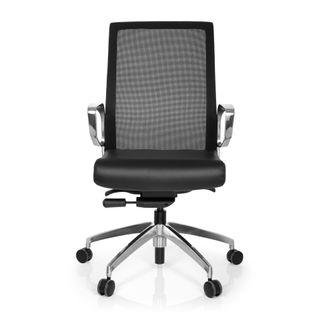 Fauteuil De Bureau Provider Net Simili Noir Accoudoirs Compris