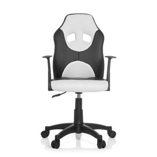 Chaise Pivotante Pour Des Enfants Kid Game Al Simili Noir/blanc Accoudoirs Compris