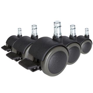 Roulettes 5x Rolo Stop 10mm/50mm Métal, Plastique Noir