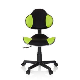 Chaise Pivotante Pour Des Enfants Kiddy Gti-2 Tissu Noir/vert Sans Accoudoirs