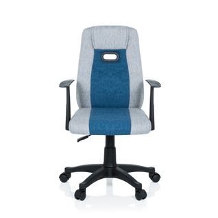 Chaise Pivotante Pour Des Enfants Kiddy Extra Tissu Gris/bleu Accoudoirs Compris