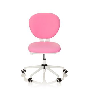 Chaise Pivotante Pour Enfants Kid Vivo Rose Tissu Sans Accoudoirs