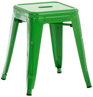 Tabouret Bas Au Style Industriel Armin Métal Vert