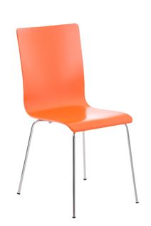 Chaise En Bois Avec Piètement En Métal Pepe Orange