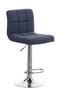 Tabouret De Bar Peru Revêtement Tissu Bleu