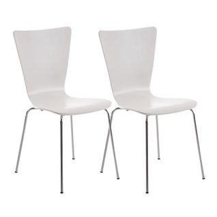 Lot De 2 Chaises Visiteur Aaron Blanc