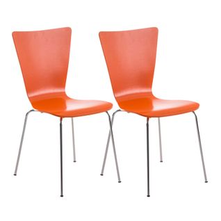 Lot De 2 Chaises Visiteur Aaron Orange