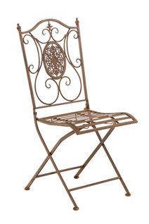 Chaise De Jardin En Métal Sibell Marron Antique
