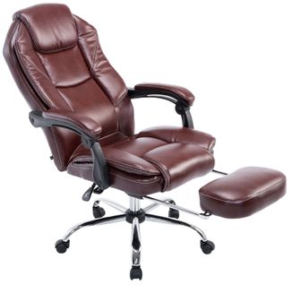 Fauteuil De Bureau Castle Similicuir Bordeaux