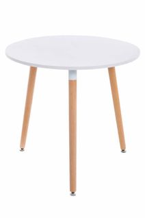 Table Retro Ansgar Avec 3 Pieds Blanc /nature