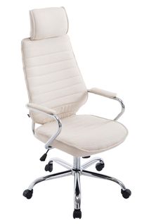 Fauteuil De Bureau Rako Tissu Crème