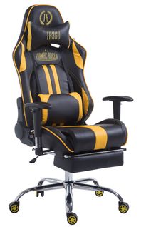 Fauteuil De Bureau Limit Similicuir Avec Repose-pieds Téléscopique Noir / Jaune