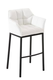 Tabouret De Bar Damaso En Similicuir Blanc /noir