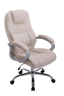 Fauteuil De Bureau Xl Apoll Tissu Crème