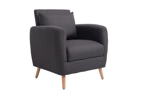 Fauteuil Tilgard En Tissu Gris Foncé