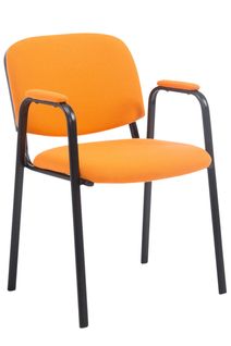 Chaise De Visiteur Ken Pro En Tissu Orange