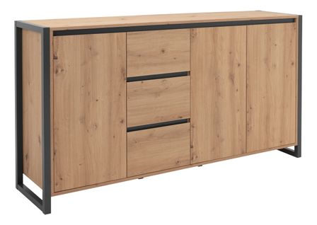 Buffet Bas 160 Cm 3 Tiroirs 3 Portes Denver