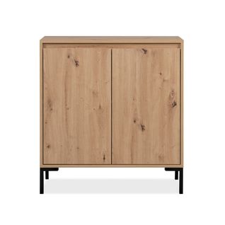 Buffet 2 Portes 1 Étagère Effet Bois - L81 X H87 Cm