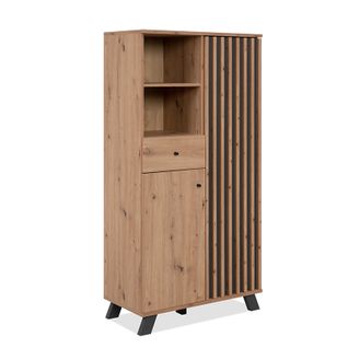 Buffet Haut 2 Portes 1 Tiroir Coloris Chêne/anthracite Medan