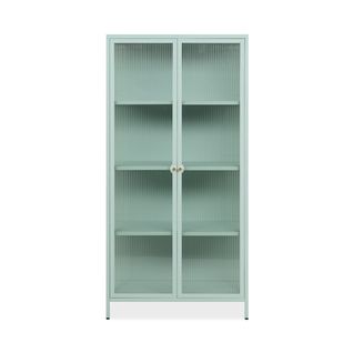 Vitrine Avec 2 Portes Vitrées Et 3 Étagères En Métal L80 Cm