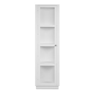 Vitrine 3 Étagères Blanche H195 Cm